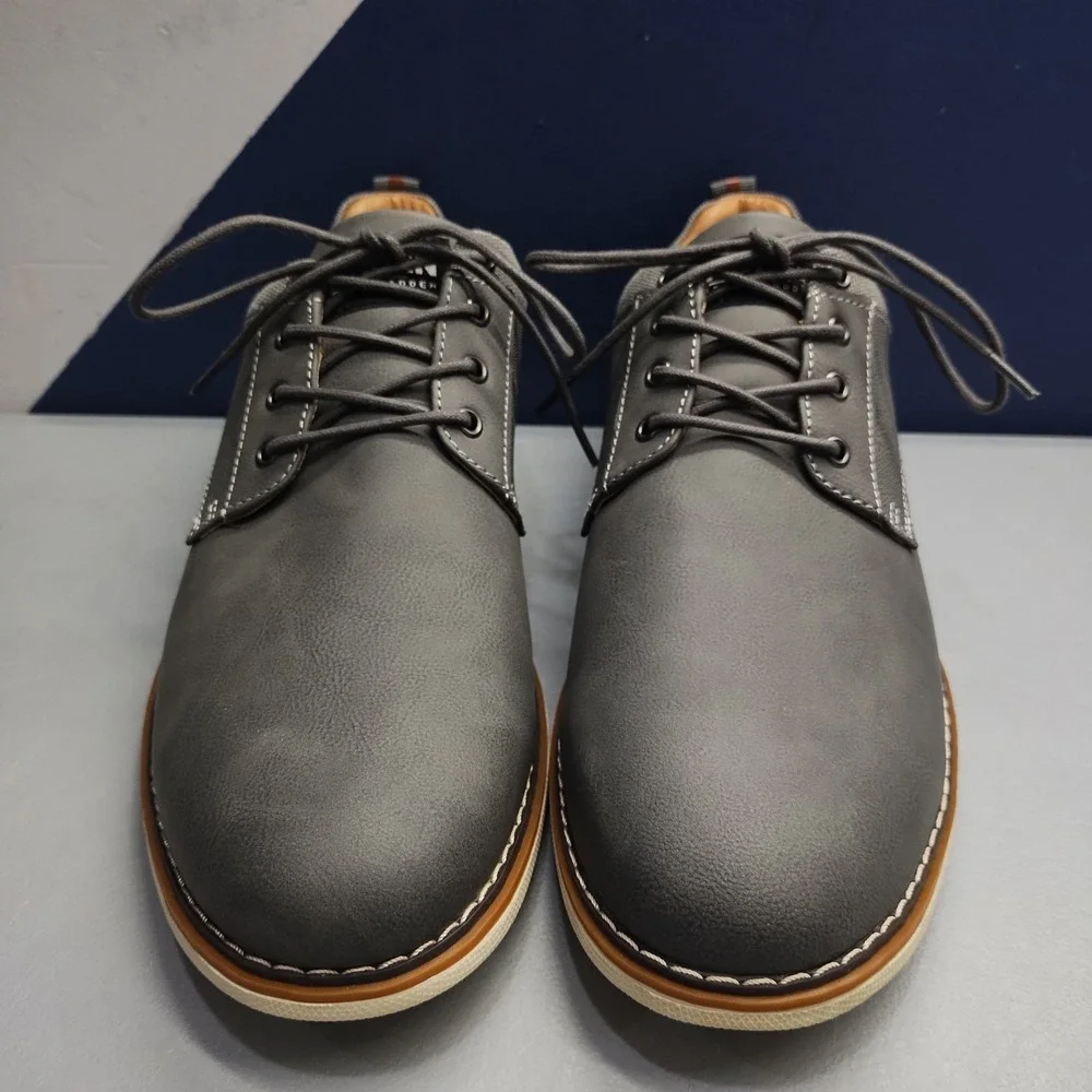Madden Lopiut Oxford Shoes Mens Size 11.5 Gray Lightweight Comfort Almond Toe